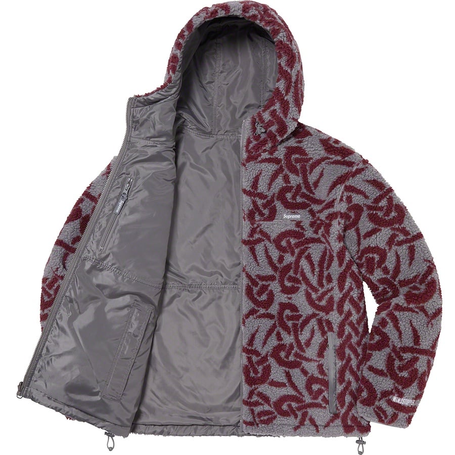 Details on Celtic Knot Reversible WINDSTOPPER Fleece Hooded Jacket Grey from fall winter
                                                    2021 (Price is $238)