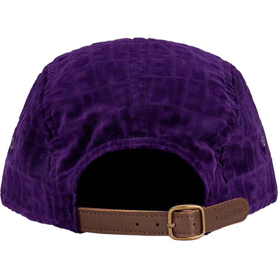Details on Velvet Pattern Camp Cap Purple from fall winter
                                                    2021 (Price is $58)