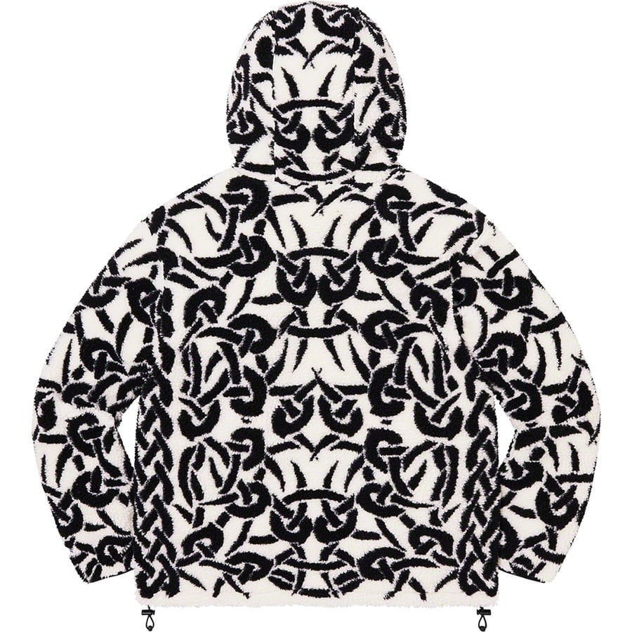 Details on Celtic Knot Reversible WINDSTOPPER Fleece Hooded Jacket Stone from fall winter 2021 (Price is $238)
