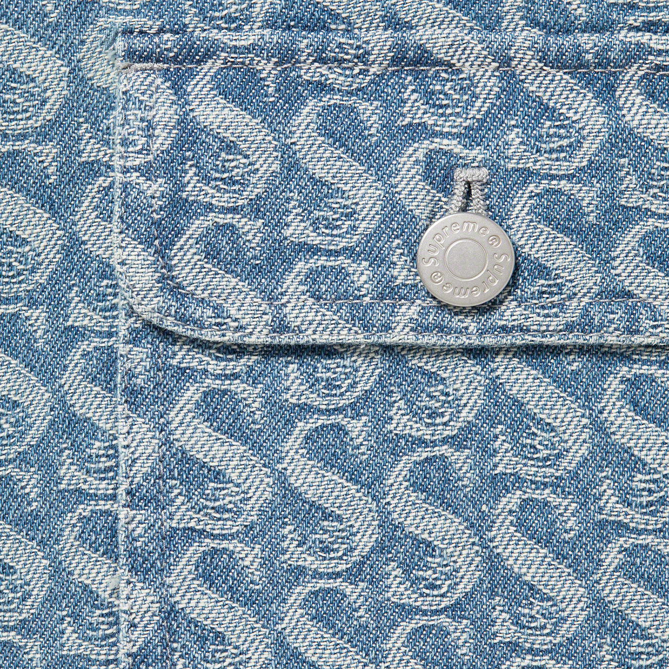 BLUE DENIM MONOGRAM X SUPREME FABRIC