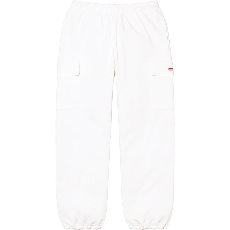 Supreme Small Box Cargo Sweatpant (FW21) - White - $158