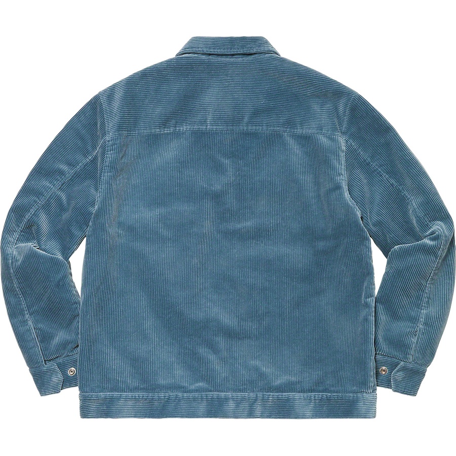 Supreme Corduroy Zip Jacket (FW21) - Blue - $178