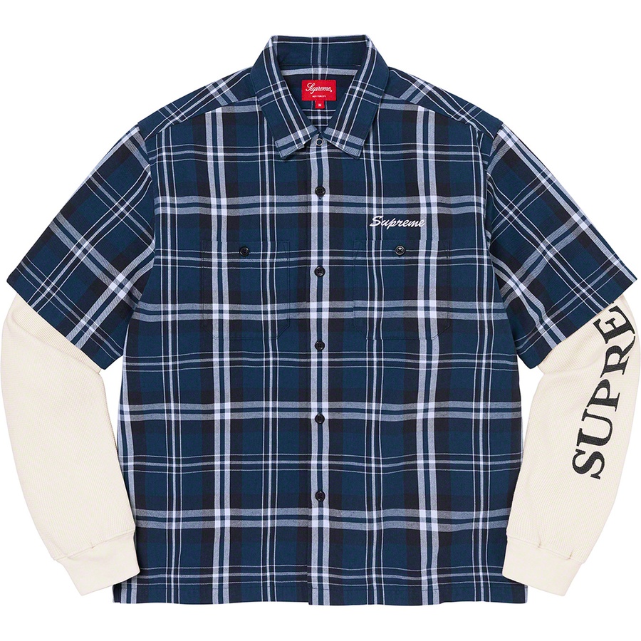 Details on Thermal Work Shirt Plaid from fall winter 2021 (Price is $128)