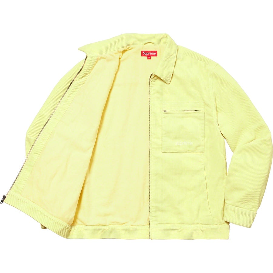 Details on Corduroy Zip Jacket Pale Yellow from fall winter 2021 (Price is $178)