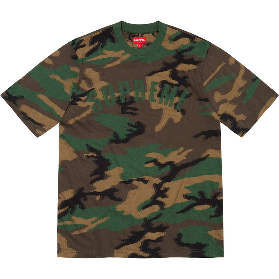 Details on Intarsia Camo S S Top Woodland Camo from fall winter 2021 (Price is $88)