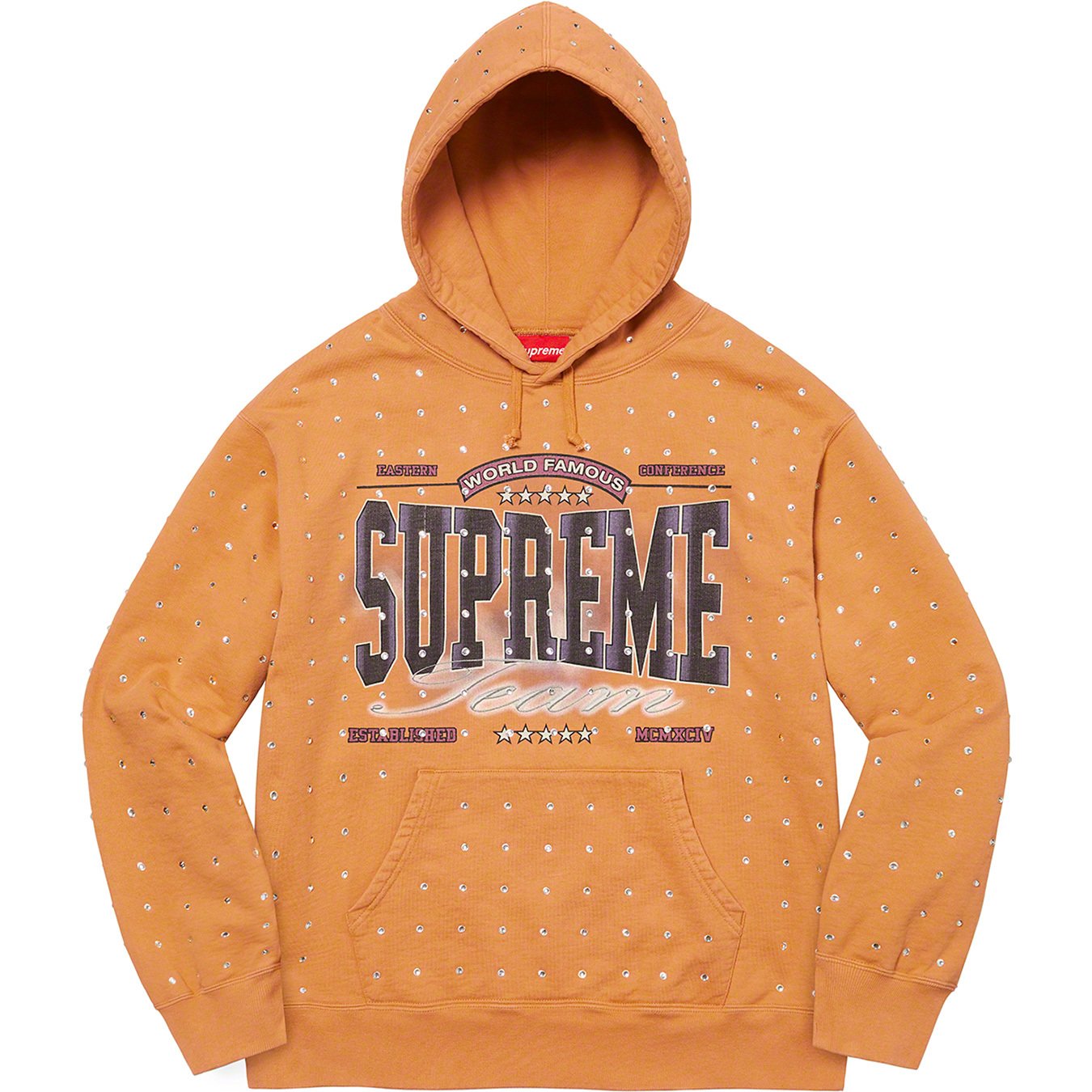 supreme Rhinestone Hooded Sweatshirt