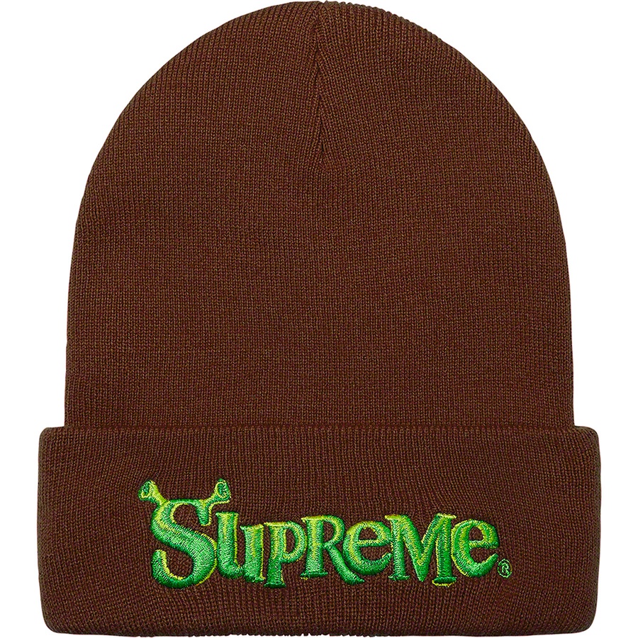 Details on Shrek Beanie Brown from fall winter
                                                    2021 (Price is $38)