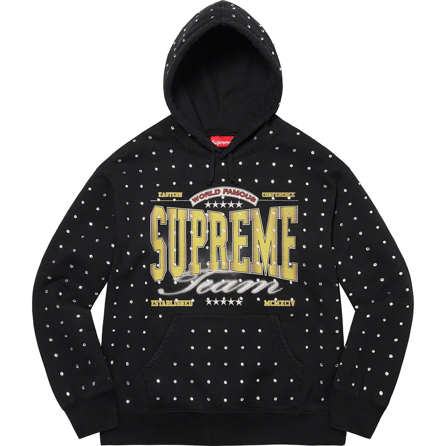 Details on Rhinestone Hooded Sweatshirt Black from fall winter
                                                    2021 (Price is $168)