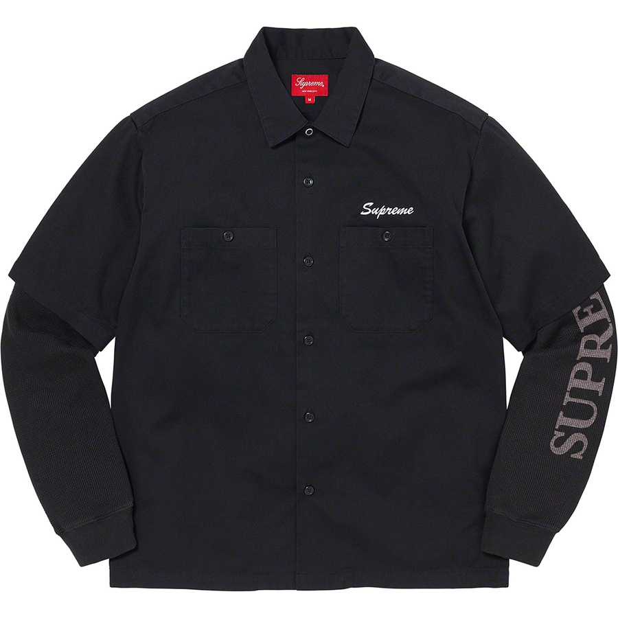 Details on Thermal Work Shirt Black from fall winter
                                                    2021 (Price is $128)