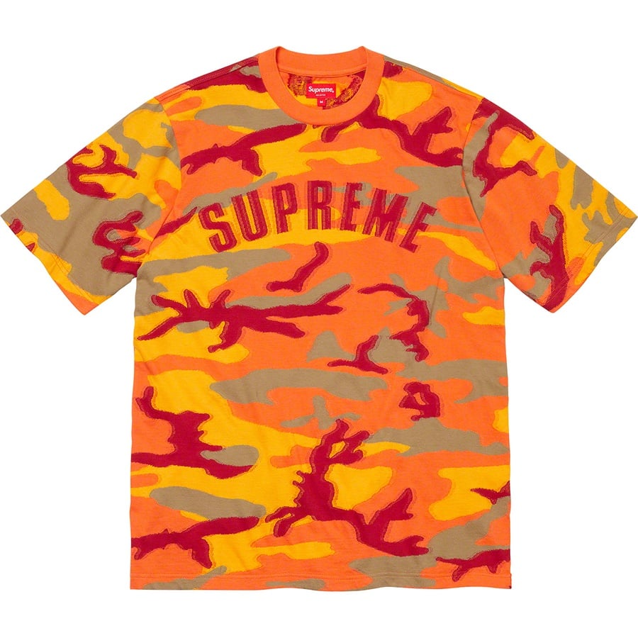 Details on Intarsia Camo S S Top Orange Camo from fall winter 2021 (Price is $88)