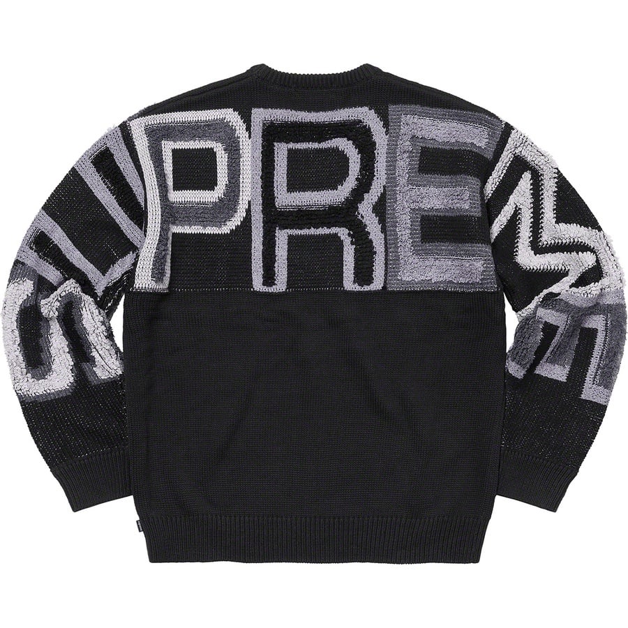 Details on Chenille Logo Sweater Black from fall winter
                                                    2021 (Price is $168)