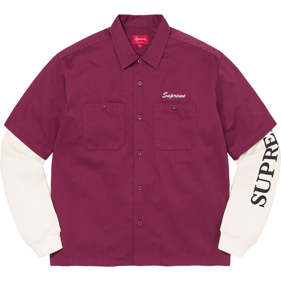 Details on Thermal Work Shirt Dusty Maroon from fall winter
                                                    2021 (Price is $128)