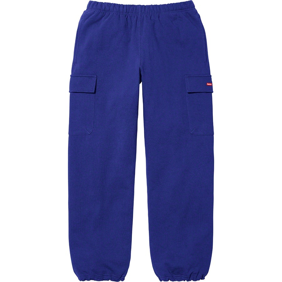 Details on Small Box Cargo Sweatpant Dark Royal from fall winter 2021 (Price is $158)