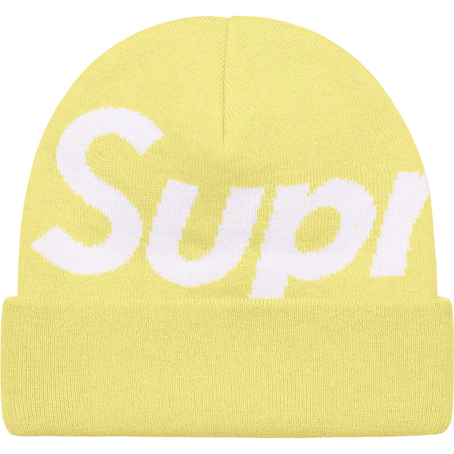 Supreme Big Logo Beanie (FW21) - Yellow - $40
