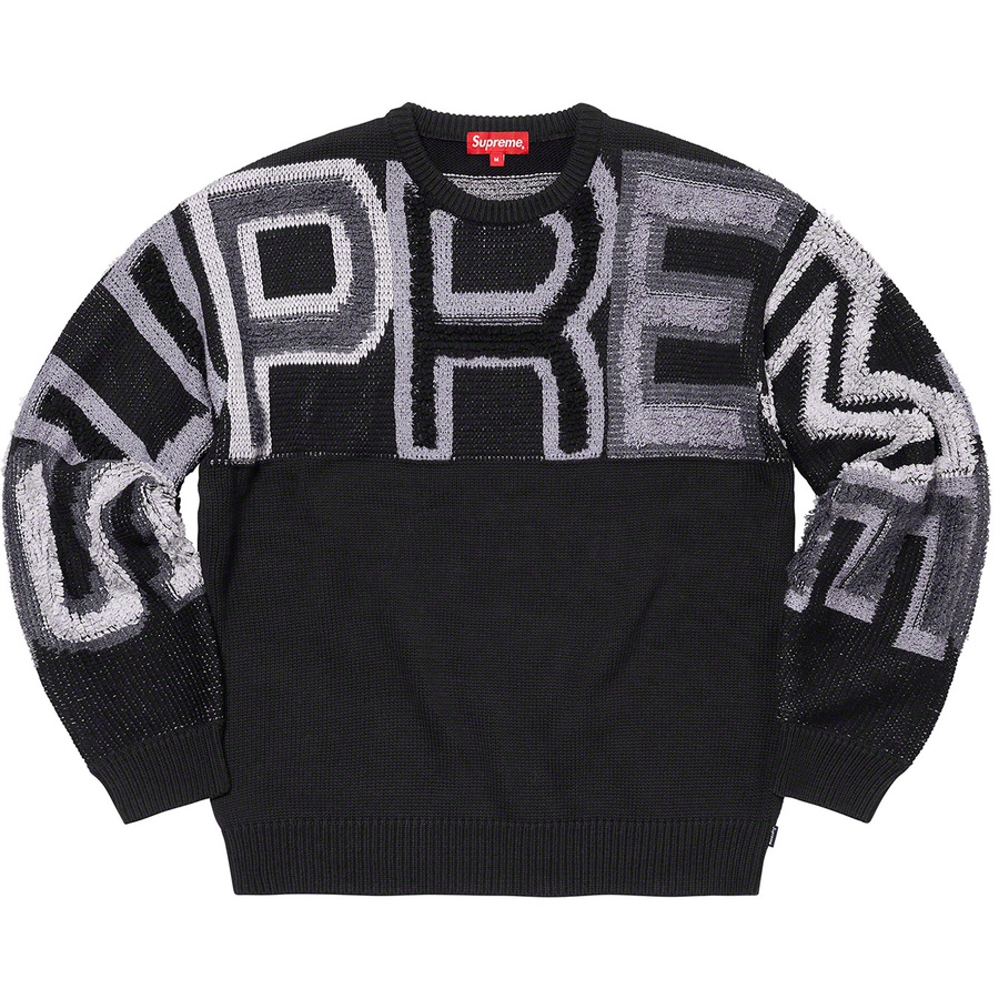 Supreme Chenille Logo Sweater (FW21) - Black - $168
