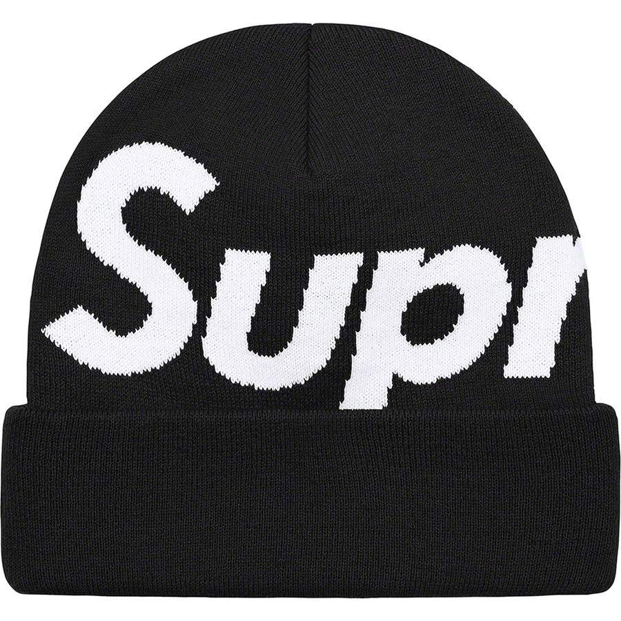 Supreme Big Logo Beanie (FW21) - Black - $40