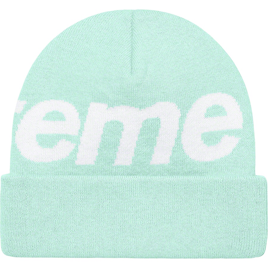 Supreme Big Logo Beanie (FW21) - Turquoise - $40