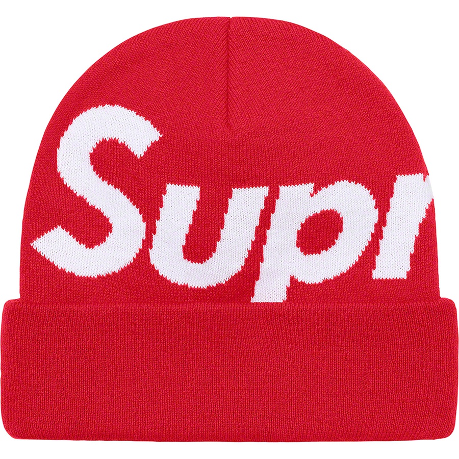Supreme Big Logo Beanie (FW21) - Red - $40
