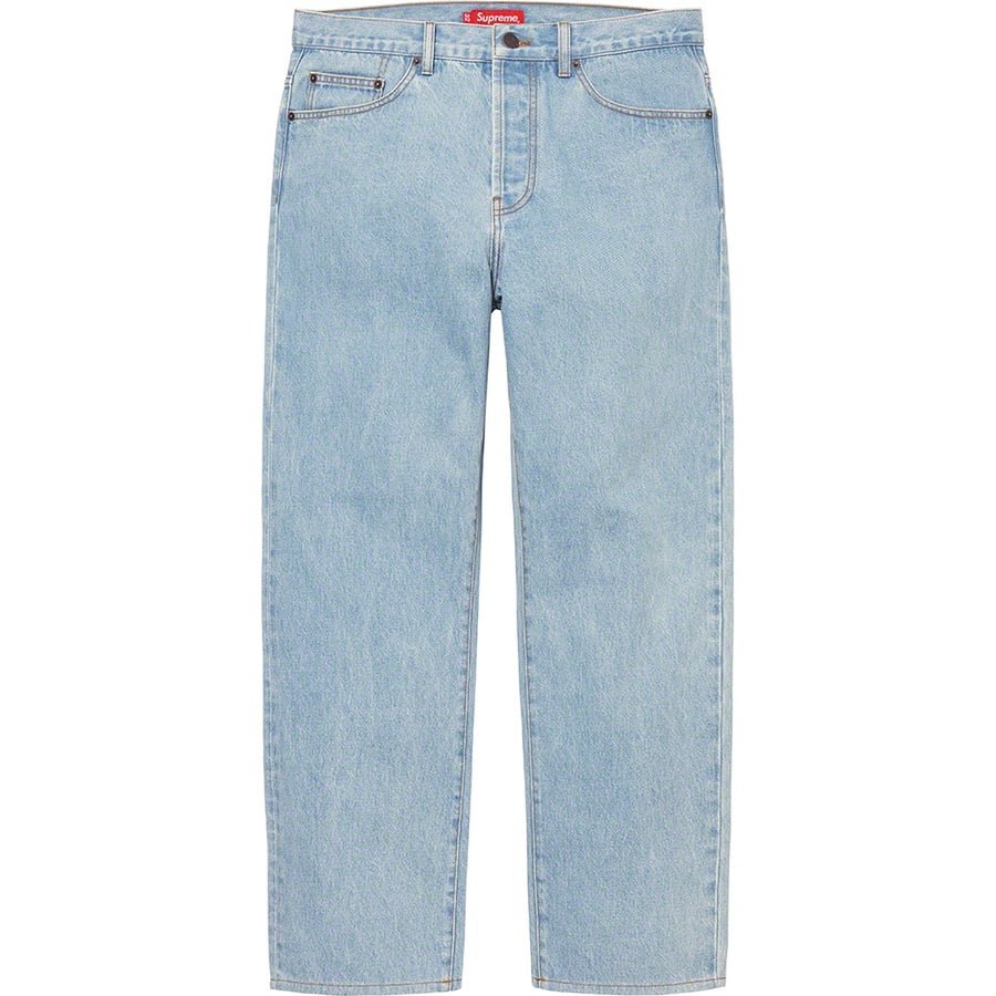 Details on Regular Jean Washed Blue from fall winter
                                                    2021 (Price is $148)