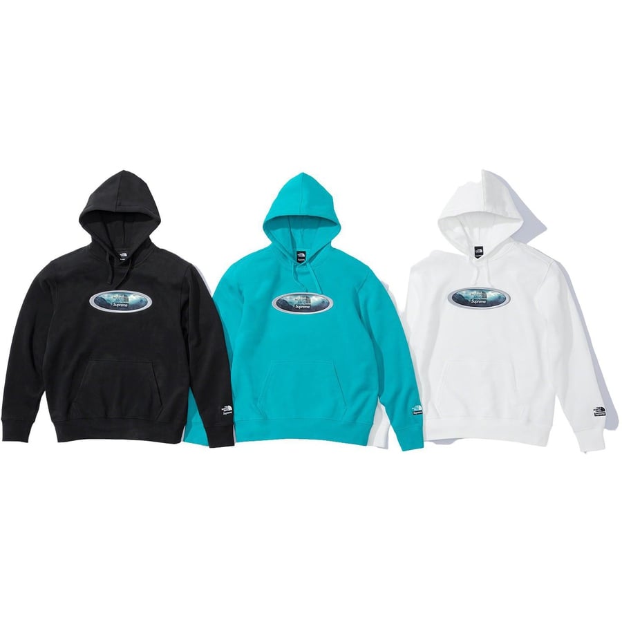 Supreme Supreme The North Face Lenticular Mountains Hooded Sweatshirt released during fall winter 21 season