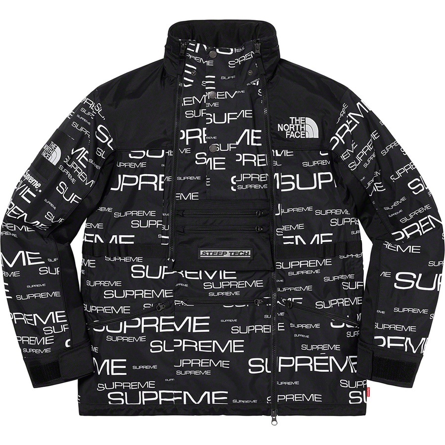 Details on Supreme The North Face Steep Tech Apogee Jacket Black from fall winter
                                                    2021 (Price is $398)