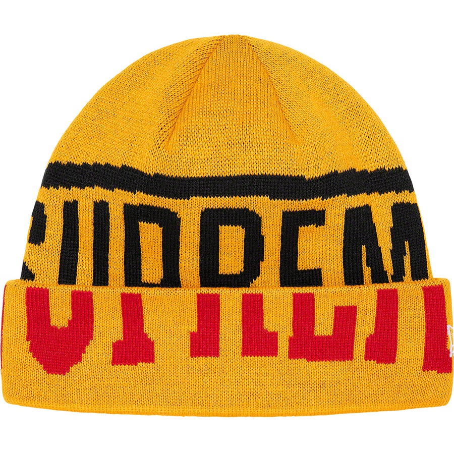 Details on New Era 2-Tone Logo Beanie Yellow from fall winter
                                                    2021 (Price is $38)