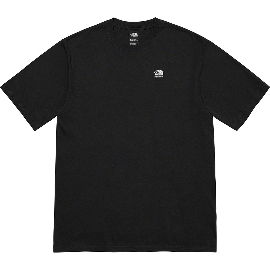 Details on Supreme The North Face Mountains Tee Black from fall winter
                                                    2021 (Price is $58)