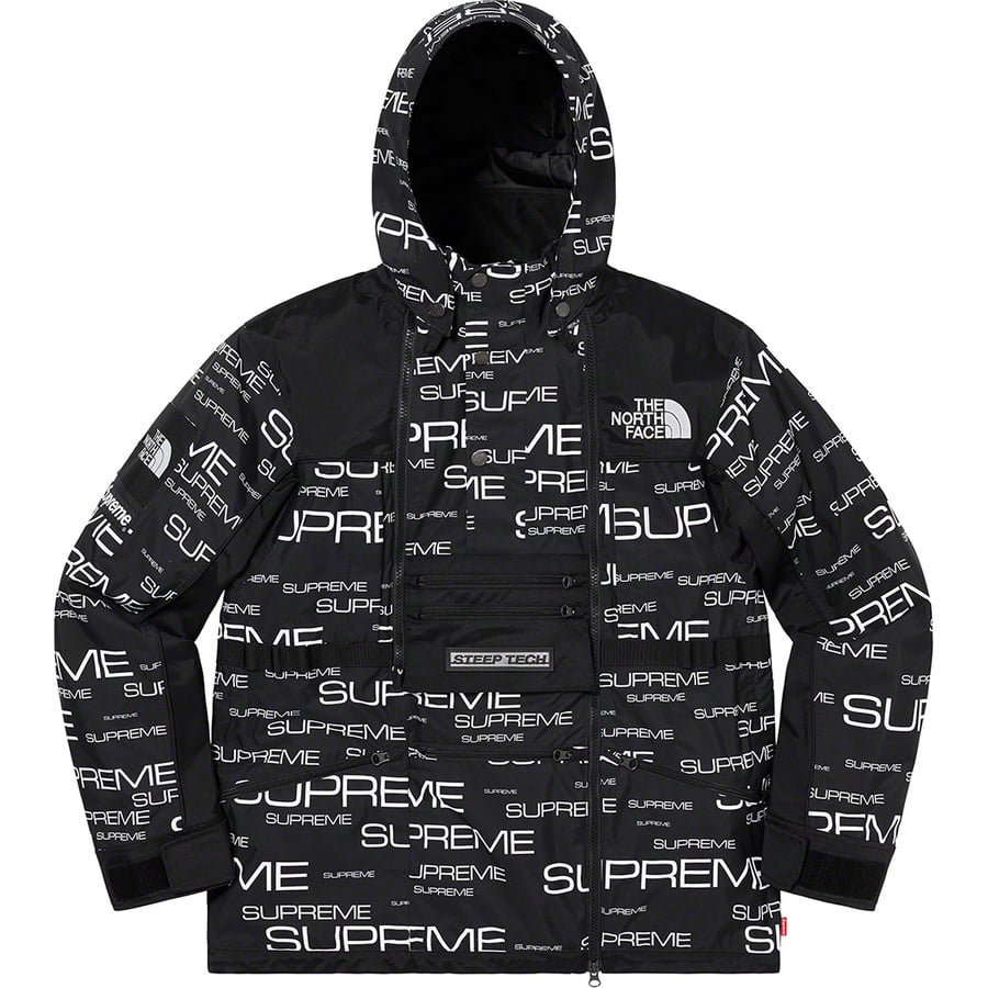 Details on Supreme The North Face Steep Tech Apogee Jacket Black from fall winter
                                                    2021 (Price is $398)