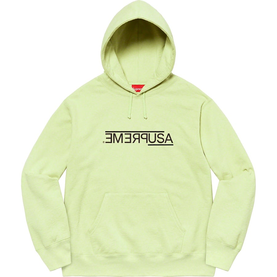 Details on USA Hooded Sweatshirt Light Sage from fall winter
                                                    2021 (Price is $158)