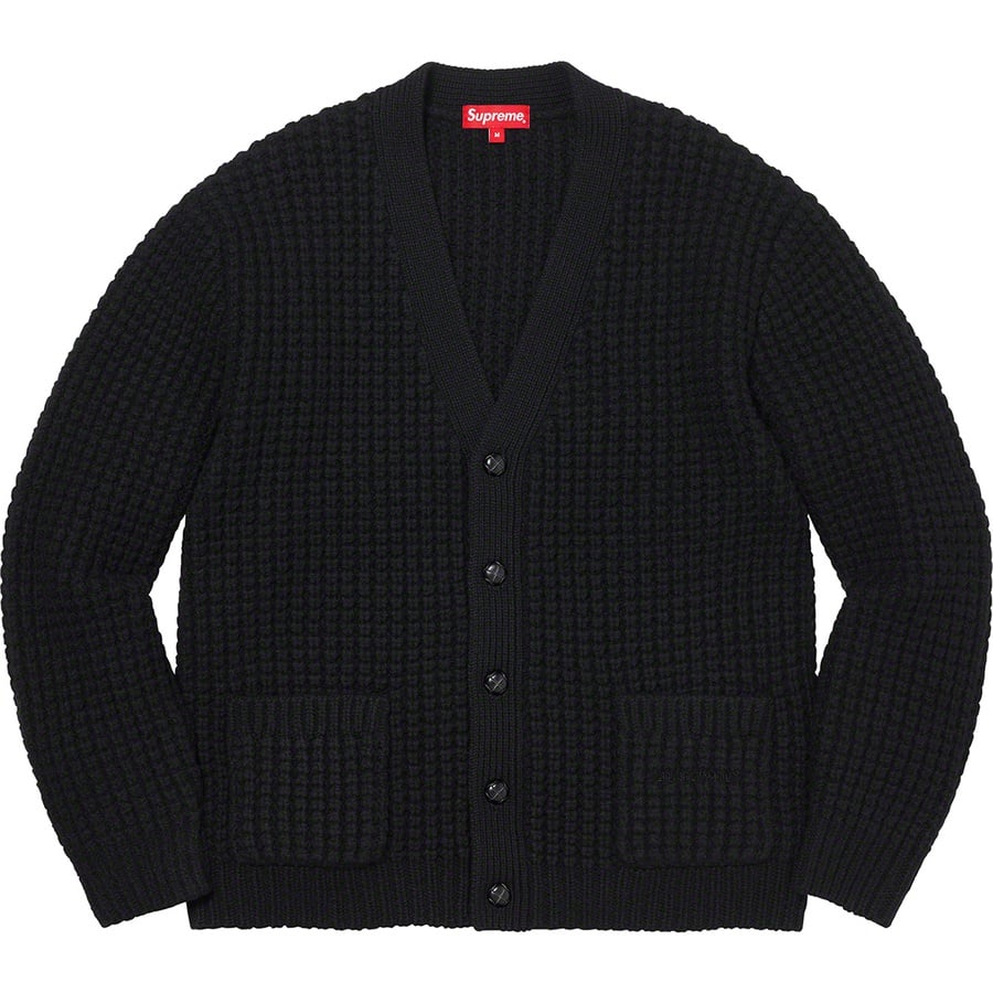 Details on Waffle Knit Cardigan Black from fall winter
                                                    2021 (Price is $188)