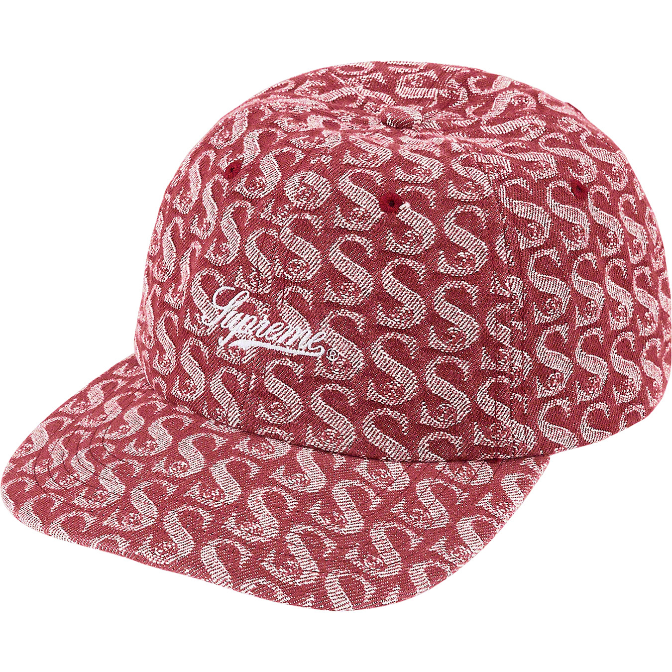 monogram jacquard denim cap