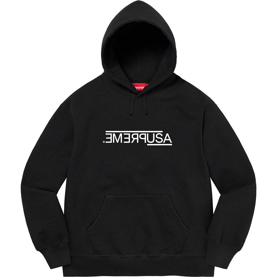 Details on USA Hooded Sweatshirt Black from fall winter 2021 (Price is $158)