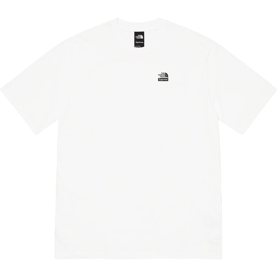 Details on Supreme The North Face Mountains Tee White from fall winter
                                                    2021 (Price is $58)