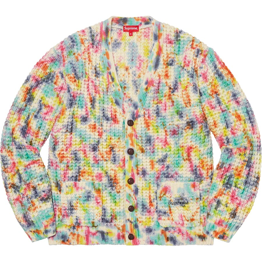Details on Waffle Knit Cardigan Tie Dye from fall winter 2021 (Price is $188)