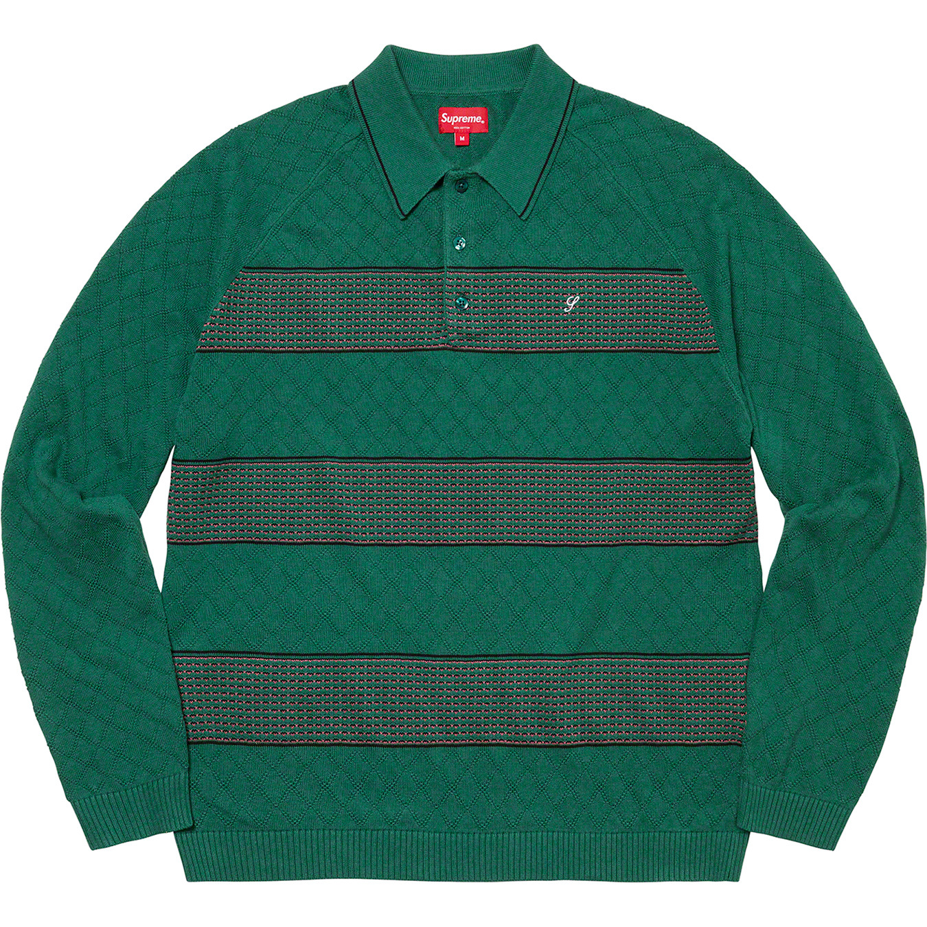 Knit Stripe L S Polo - fall winter 2021 - Supreme