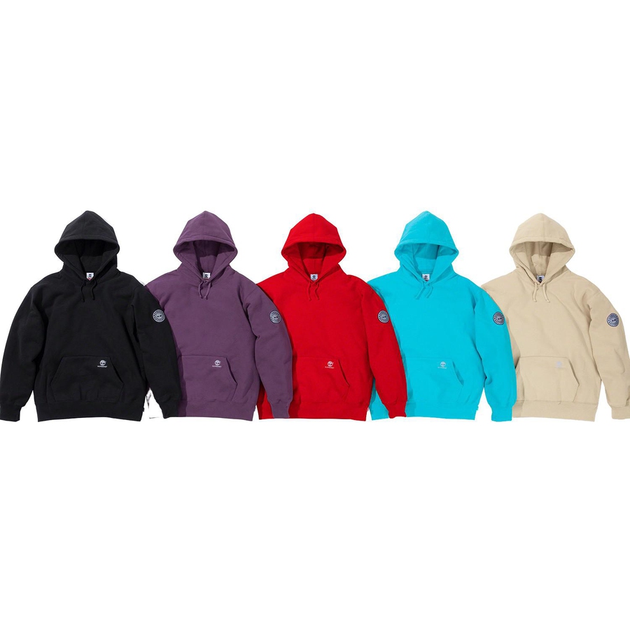 Details on Supreme Timberland Hooded Sweatshirt  from fall winter 2021 (Price is $168)