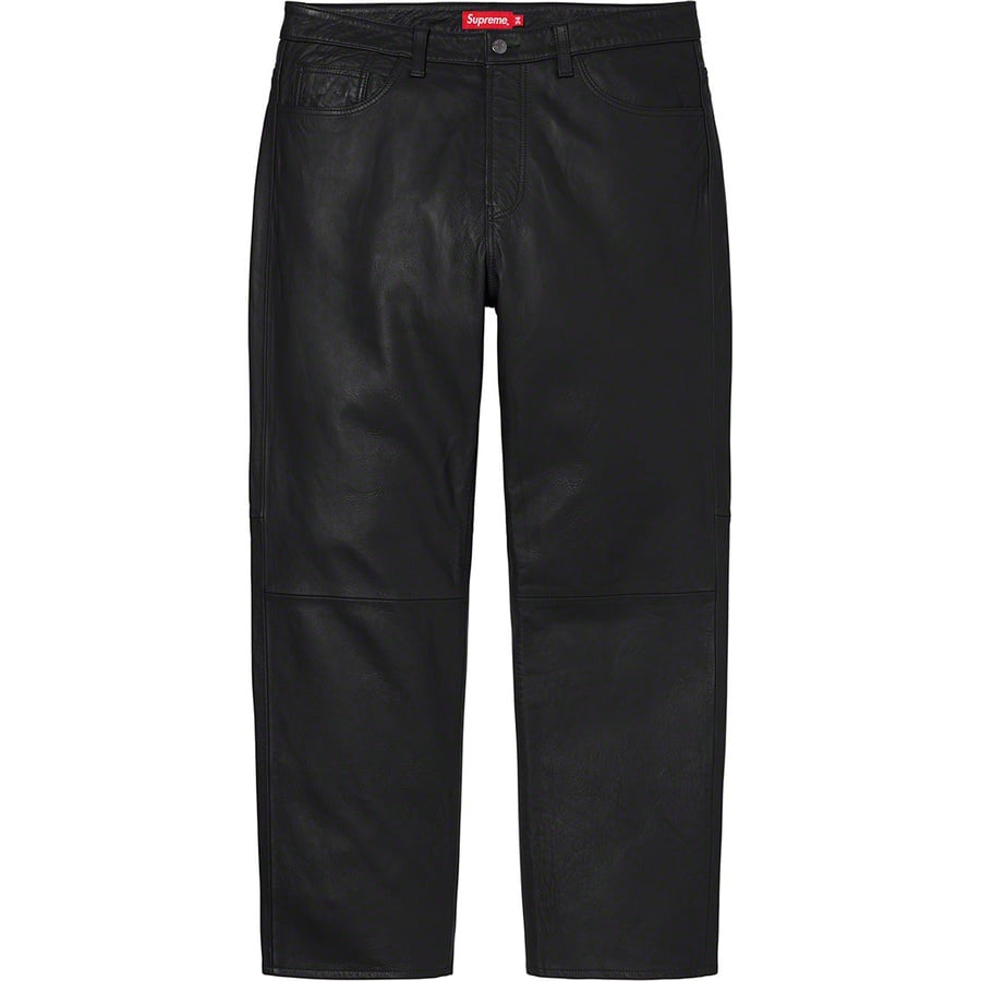 Details on Leather 5-Pocket Jean Black from fall winter 2021 (Price is $398)