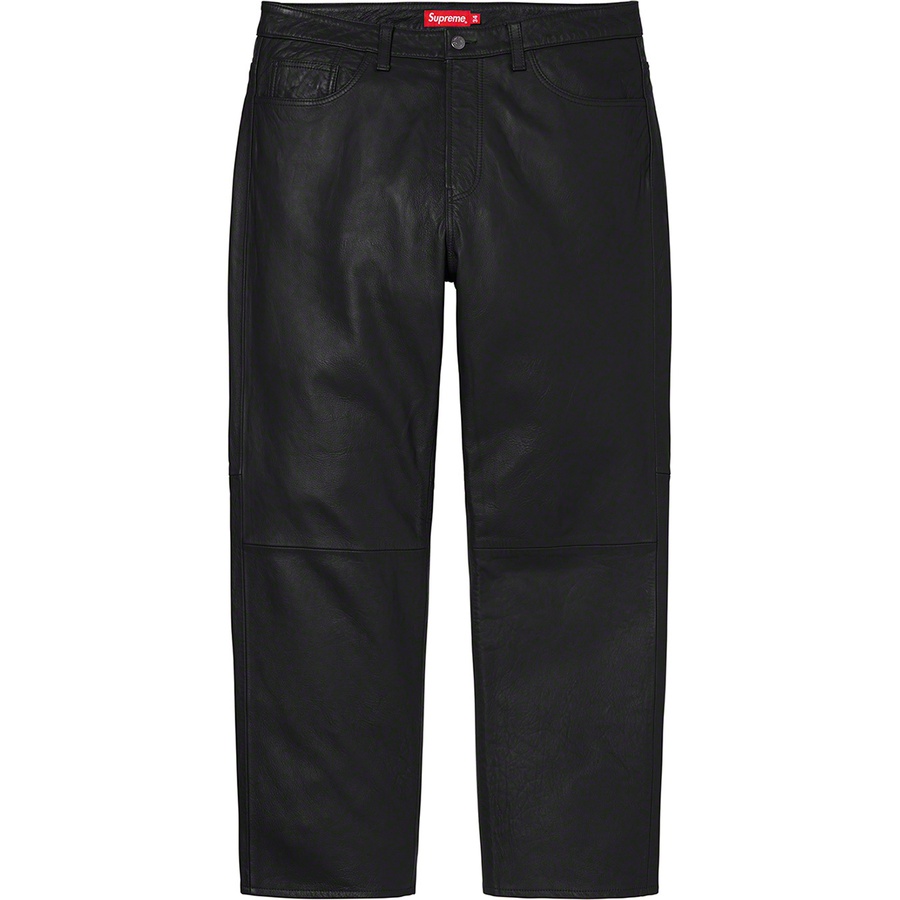 Details on Leather 5-Pocket Jean Black from fall winter
                                                    2021 (Price is $398)