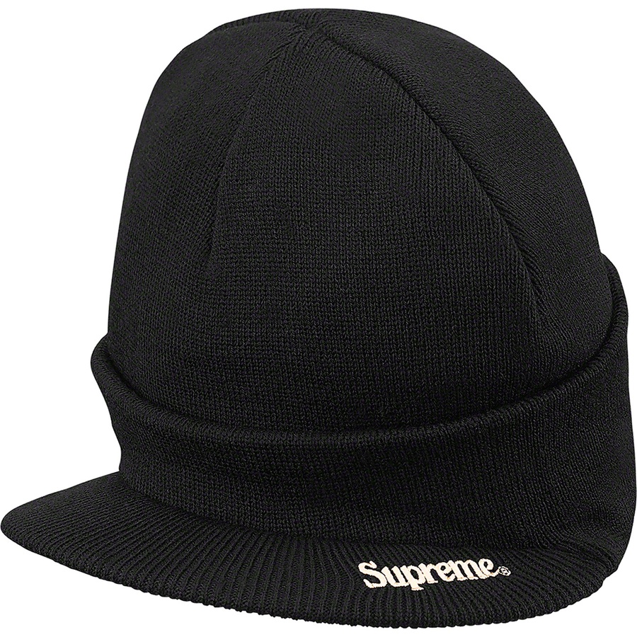 Details on Supreme Timberland Radar Beanie Black from fall winter
                                                    2021 (Price is $38)