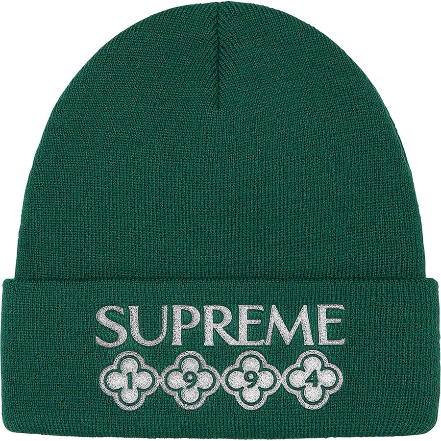 Details on Glitter Beanie Dark Green from fall winter
                                                    2021 (Price is $38)