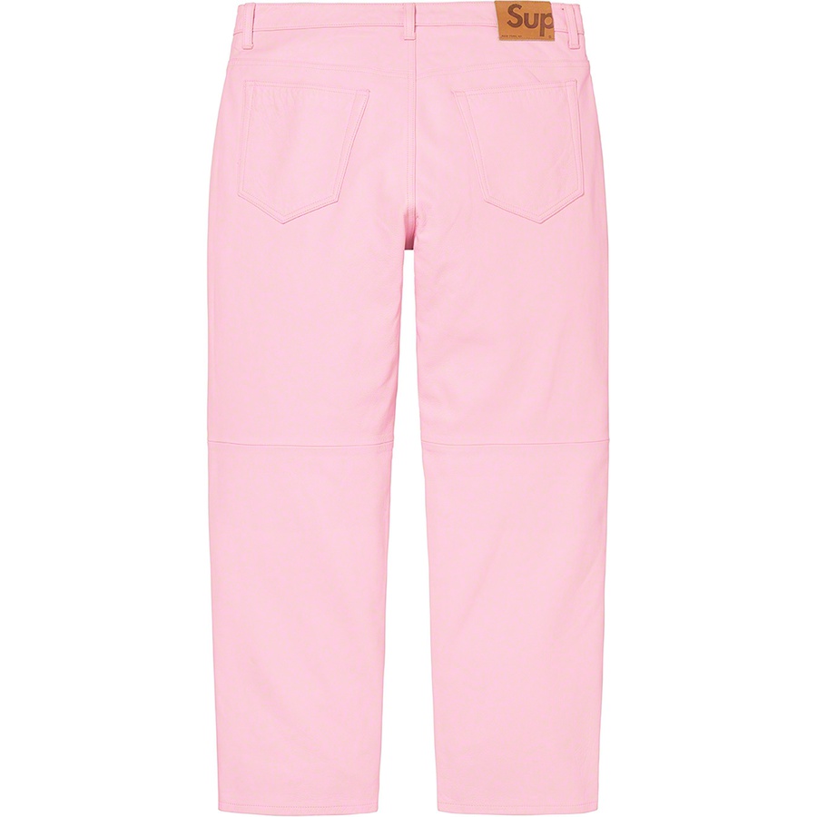 Details on Leather 5-Pocket Jean Pink from fall winter 2021 (Price is $398)