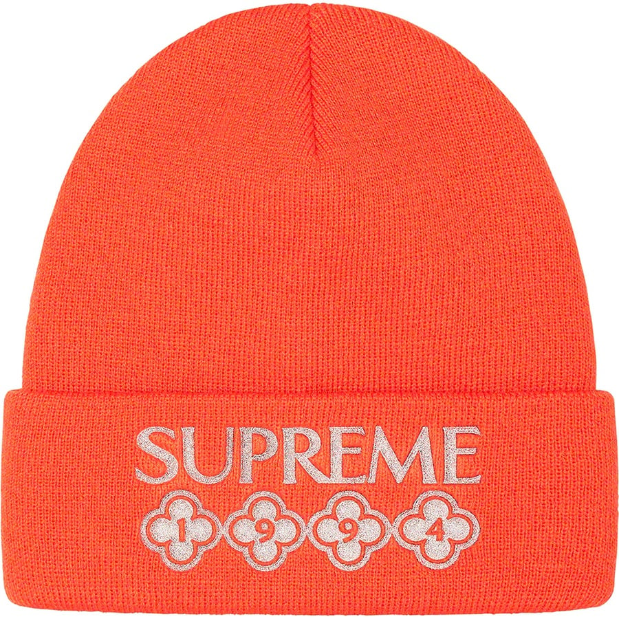 Details on Glitter Beanie Orange from fall winter
                                                    2021 (Price is $38)