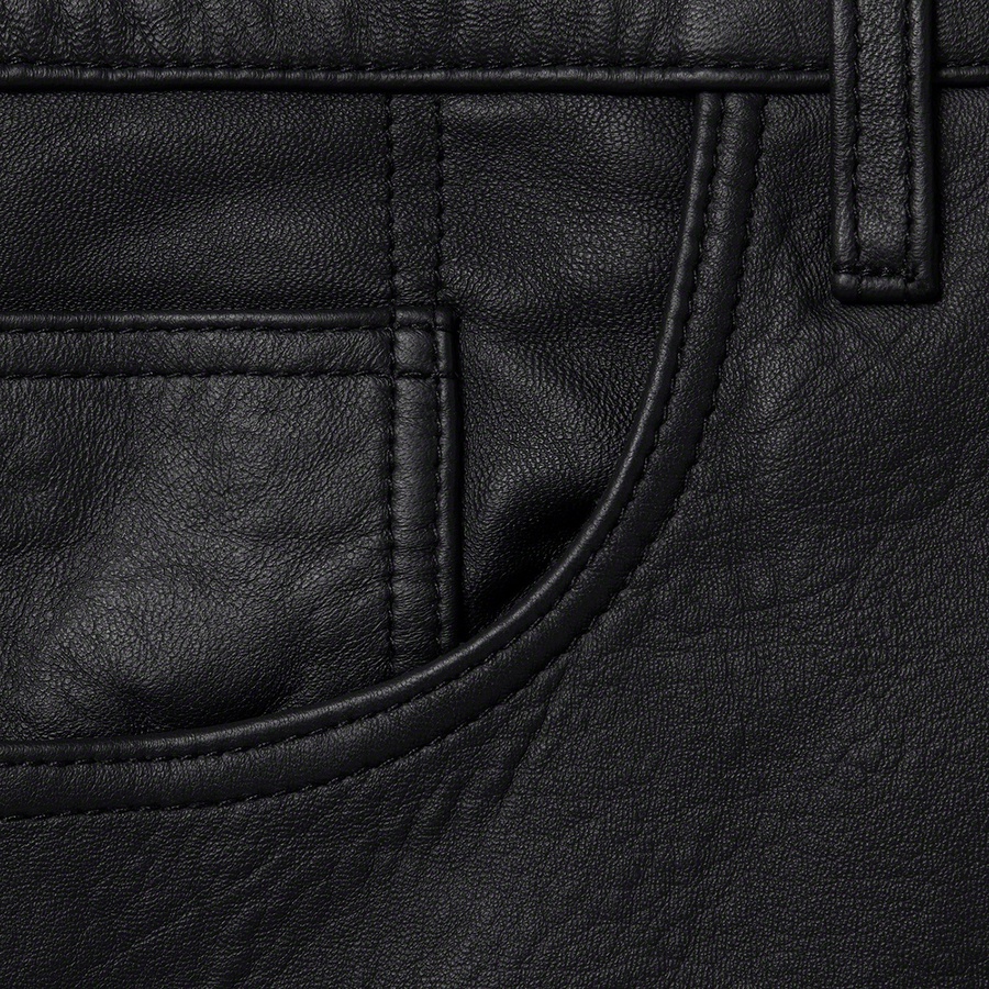 Details on Leather 5-Pocket Jean Black from fall winter
                                                    2021 (Price is $398)