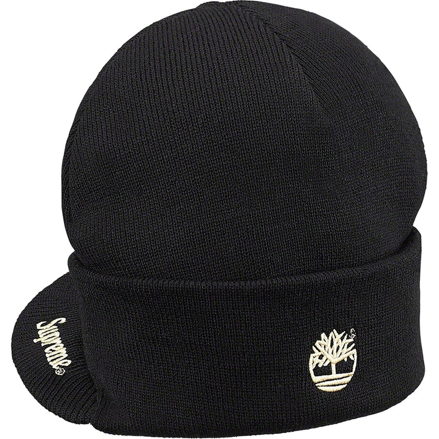 Details on Supreme Timberland Radar Beanie Black from fall winter
                                                    2021 (Price is $38)
