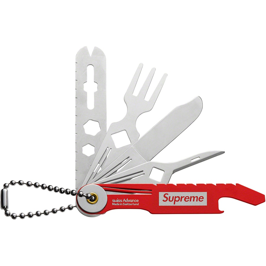 Details on Supreme Swiss Advance Crono N5 Pocket Knife Red from fall winter
                                                    2021 (Price is $64)