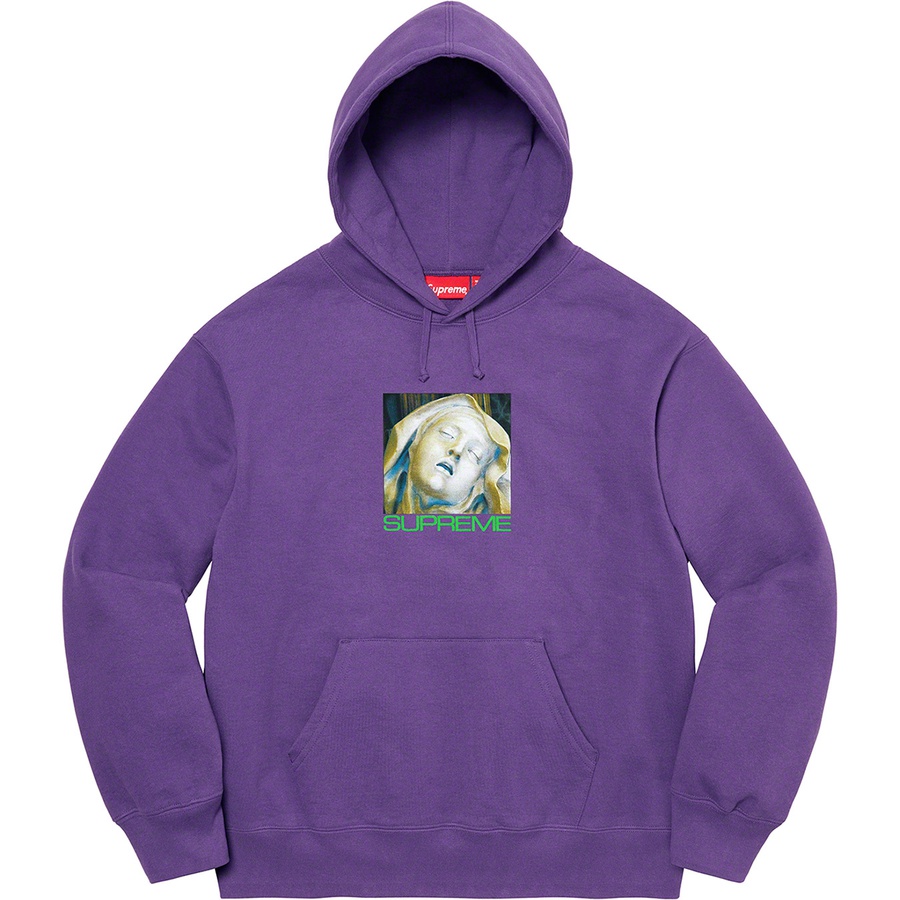 Details on Ecstasy Hooded Sweatshirt Dusty Purple from fall winter 2021 (Price is $158)