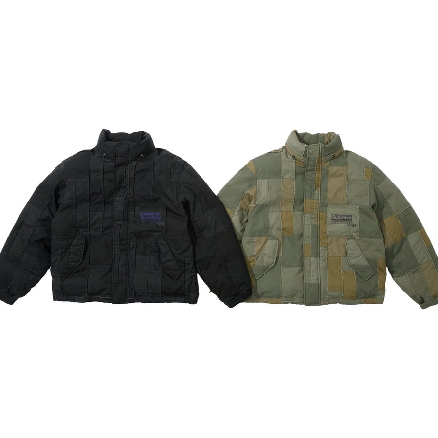 Details on Supreme JUNYA WATANABE COMME des GARÇONS MAN Patchwork Puffy Jacket from fall winter 2021 (Price is $648)