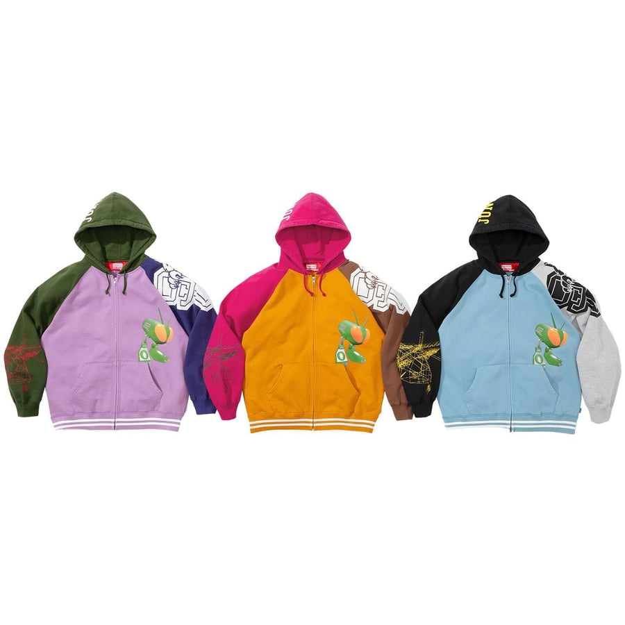 Details on Supreme JUNYA WATANABE COMME des GARÇONS MAN Zip Up Hooded Sweatshirt  from fall winter
                                                    2021 (Price is $228)