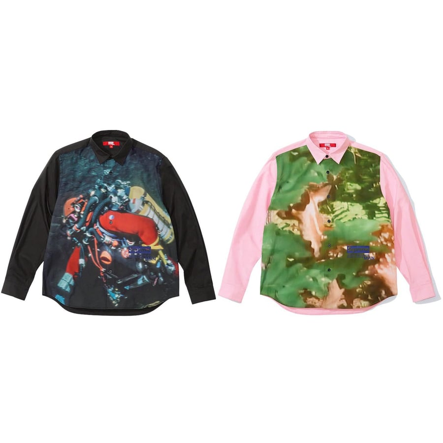 Details on Supreme JUNYA WATANABE COMME des GARÇONS MAN Nature Shirt from fall winter
                                            2021 (Price is $188)