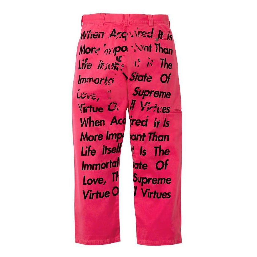 Details on Supreme JUNYA WATANABE COMME des GARÇONS MAN Printed Work Pant  from fall winter
                                                    2021 (Price is $188)